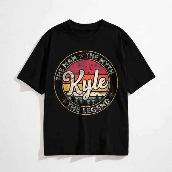 Kyle The Man The Myth The Legend Personalized Name T-Shirt