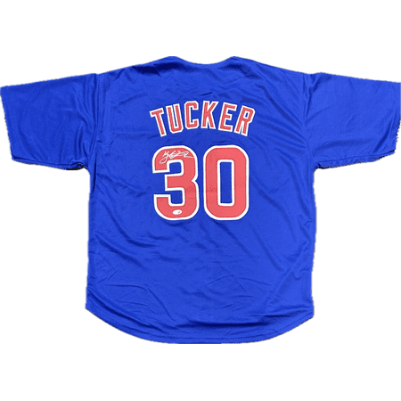 Kyle Tucker Signed Autographed Custom Blue/Red Jersey JSA Authenticated
