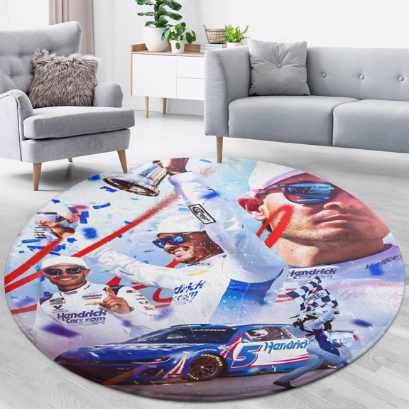 Kyle and Larson Round Floor Mat Cozy, Durable, Decor-Ready.80x80cm,31.5"  31.5"
