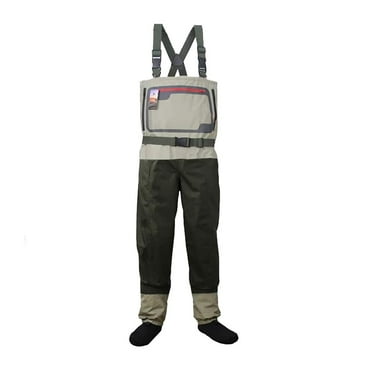 Kylebooker Fishing Stockingfoot Waders for Men & Women - Breathable Waterproof 3-Ply Neoprene, Adjustable Suspenders for Fly Fishing (S-3XL)