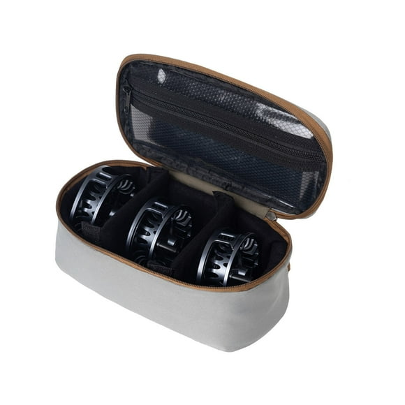 Kylebooker Fly Fishing Reel Case - Padded, Water-Resistant Tackle Organizer Bag with 2 Dividers