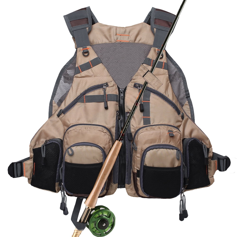 Kylebooker Lightweight Mesh Pockets Fly Fishing Vest Pack for Men and ...