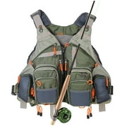 Kylebooker Fly Fishing Vest Pack Adjustable for Men and Women,Green