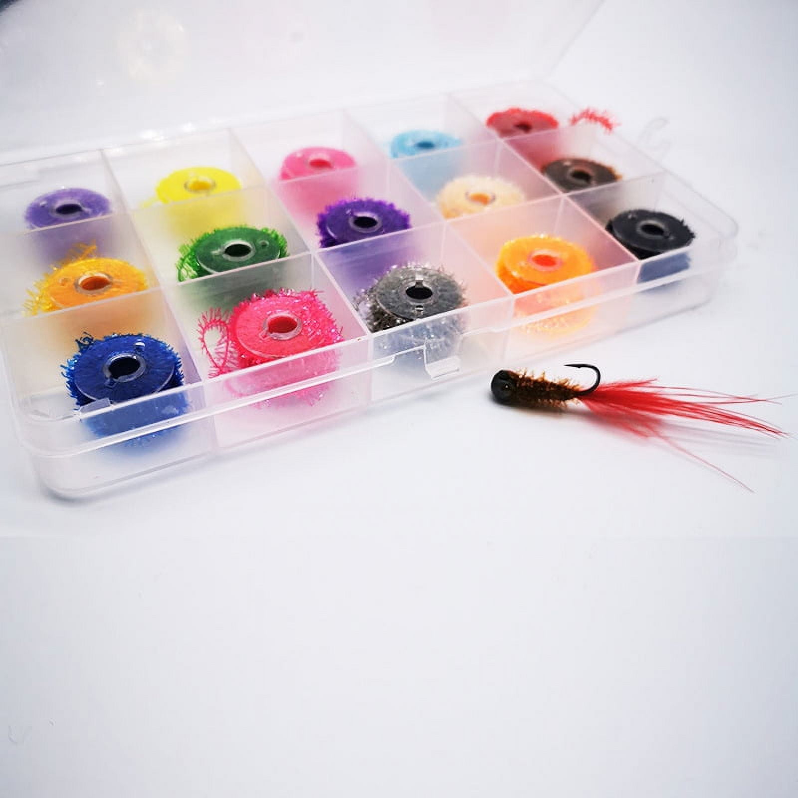Kylebooker Fly Tying Tinsel Chenille Line Crystal Flash Line Crystal Flash Realistic Chenille Fly Tying Materials for for Streamer \u0026 Nymph Flies