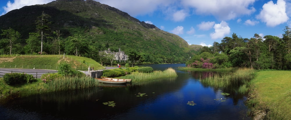 Kylemore Abbey Co Galway Ireland Canvas Art - The Irish Image Collection Design Pics (33 x 13)