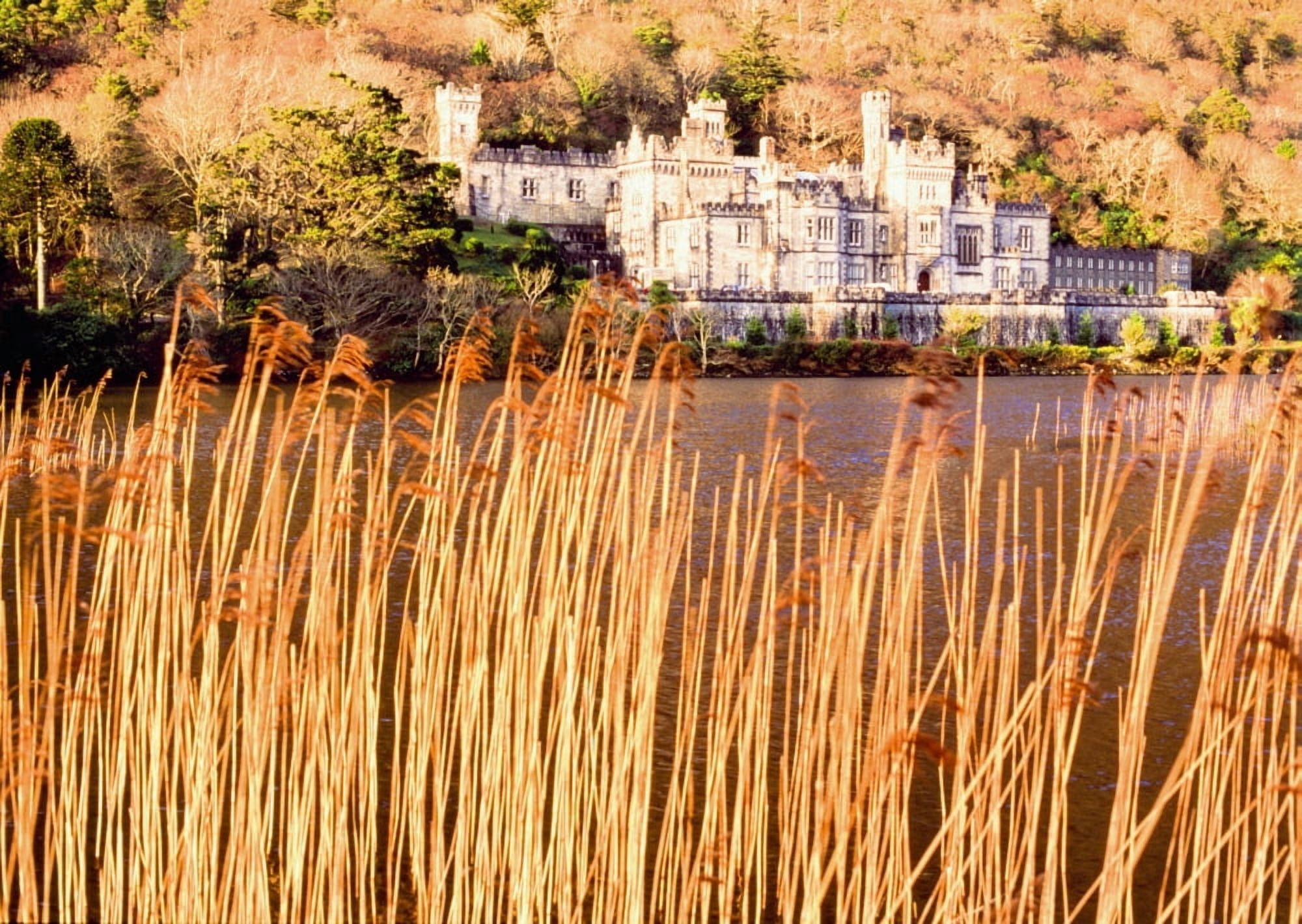 Kylemore Abbey County Galway Connemara Ireland 19Th Century Benedictine Abbey Canvas Art - The Irish Image Collection  Design Pics (36 x 24)