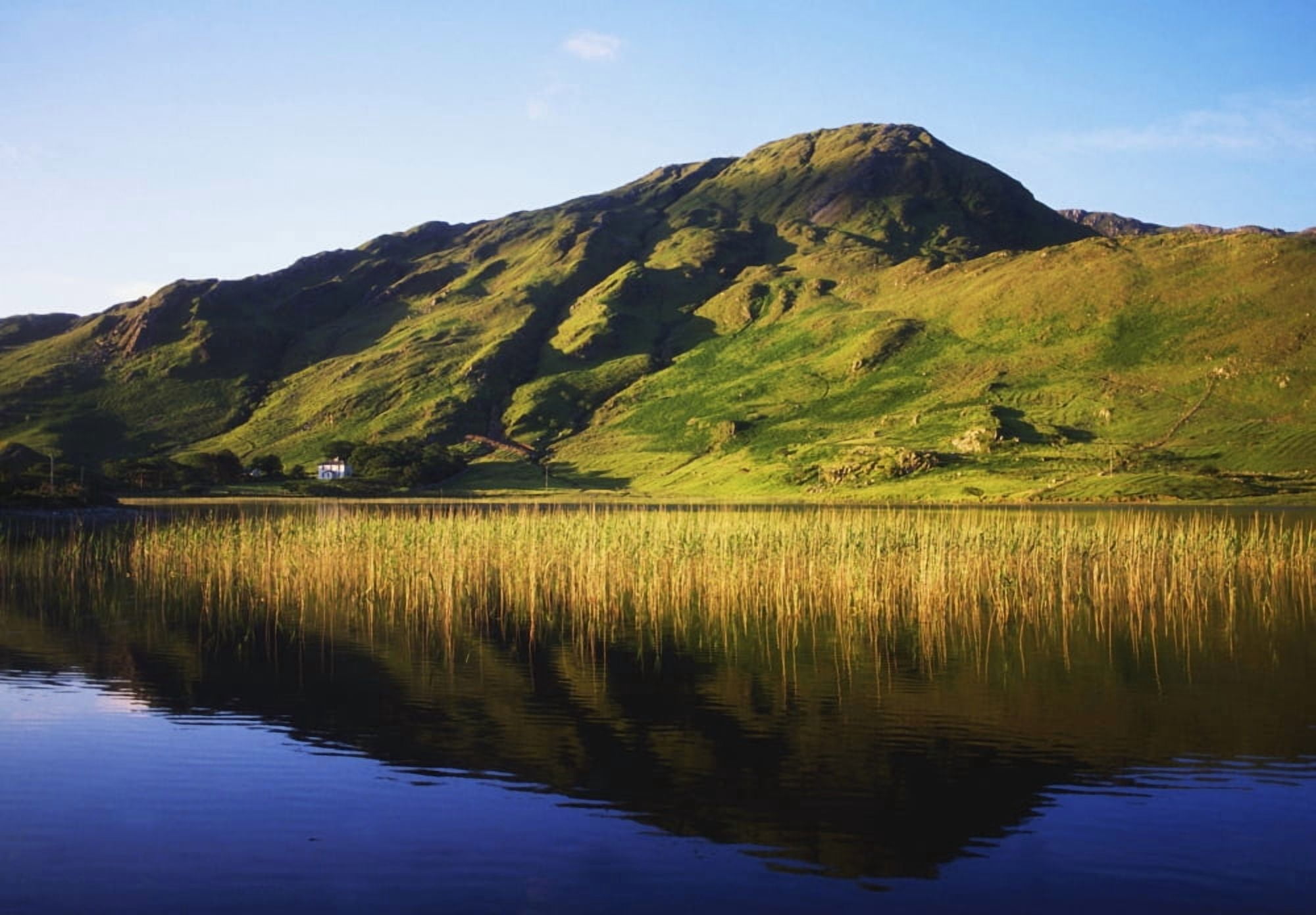 Kylemore Lake Co Galway Ireland Lake With A Hill In The Distance Canvas Art - The Irish Image Collection Design Pics (36 x 24)