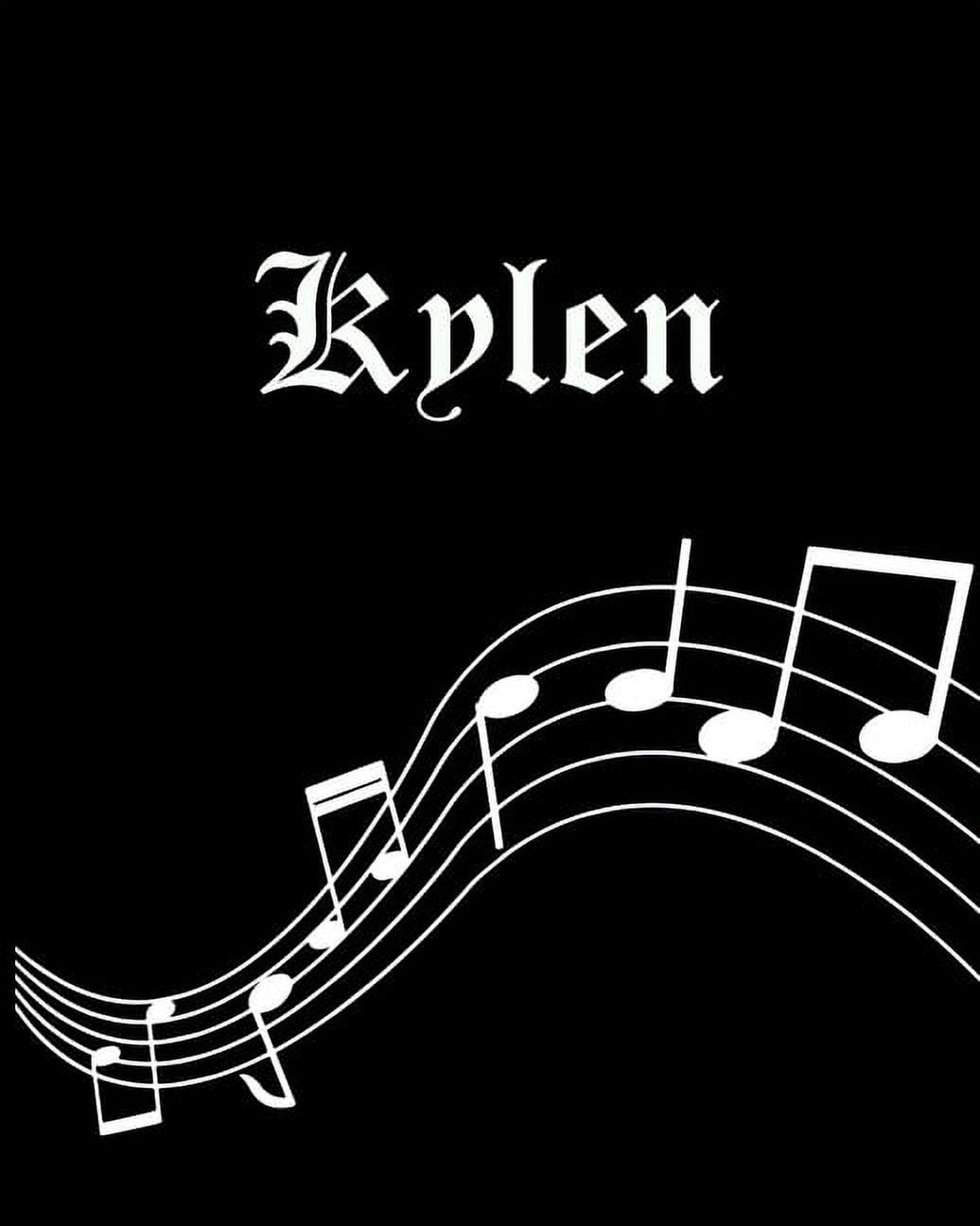 Kylen: Sheet Music Note Manuscript Notebook Paper - Personalized Custom First Name Cover - Musician Composer Instrument Composition Book - 12 Staves a Page Staff Line Notepad & Notation Guide - Create