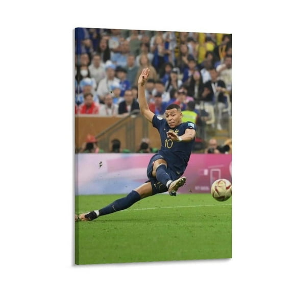 Kylian Mbappe Poster Canvas Poster Picture Print Canvas Poster Wall Paint Art Posters Decor Modern Home Artworks Gift 16x24inch(40x60cm)