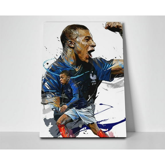 Kylian Mbappe Poster or Wrapped Canvas
