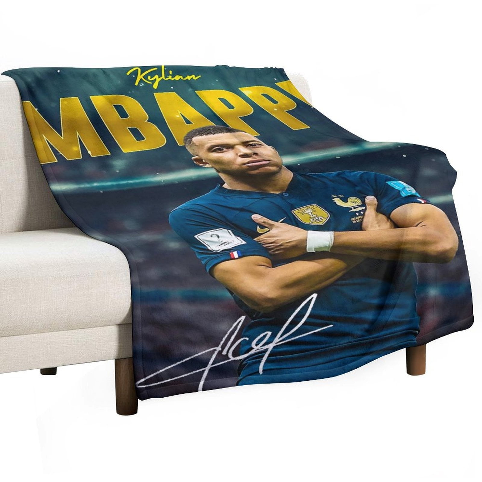 Kylian Mbappe Sports Flannel Blanket 32x48inch(80x120cm) Soft And ...