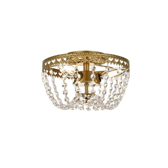 Kylie 10 inch flush mount in brass