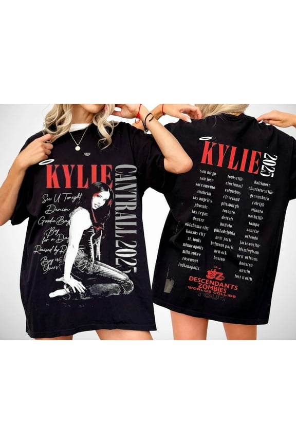 Kylie Cantrall T-Shirt, Descendants Zombies Worlds Collide Tour Shirt,Black Color,Size M