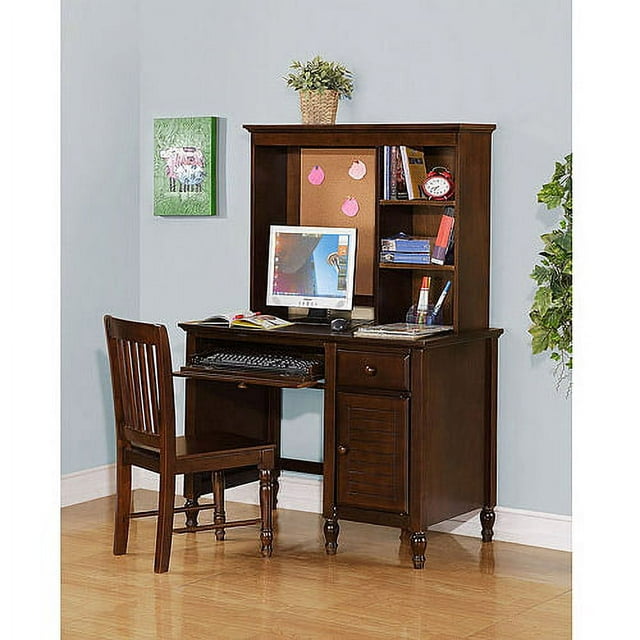 Kylie Collection Desk with Hutch and Chair Value Bundle, Espresso