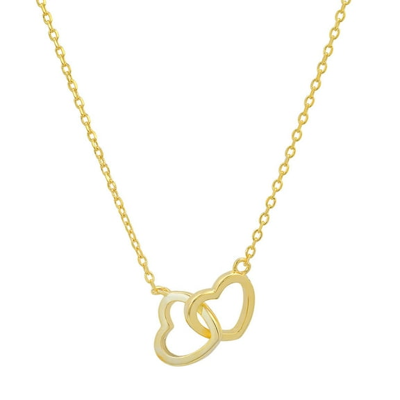 Kylie Harper 14k Gold Over Silver "Interlocking Love" Hearts Necklace