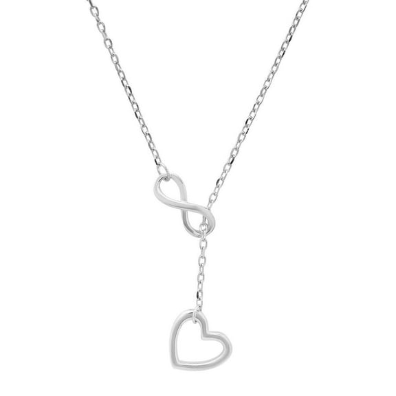 Kylie Harper Sterling Silver Infinity Heart Y Necklace