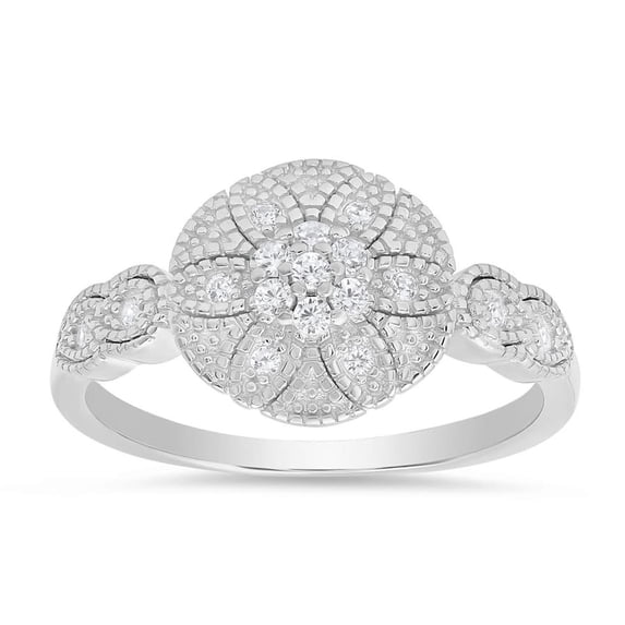 Kylie Harper Sterling Silver Vintage Floral Ring
