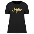 thumbnail image 1 of Kylie In Gold Sparkle T-Shirt Women -Image by Shutterstock, Female Large, 1 of 2