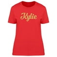 thumbnail image 1 of Kylie In Gold Sparkle T-Shirt Women -Image by Shutterstock, Female Small, 1 of 2