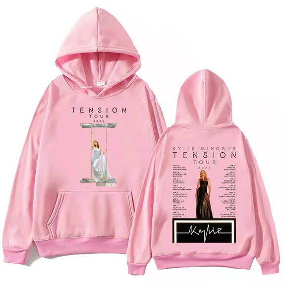 Kylie Minogue Tension Tour 2025 Hoodies Women Men Long Sleeve Casual Sweatshirt Clothes