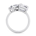 thumbnail image 1 of Kylie - Toi Et Moi Pear & Emerald Moissanite - Lab Diamond Engagement Ring, 1 of 3