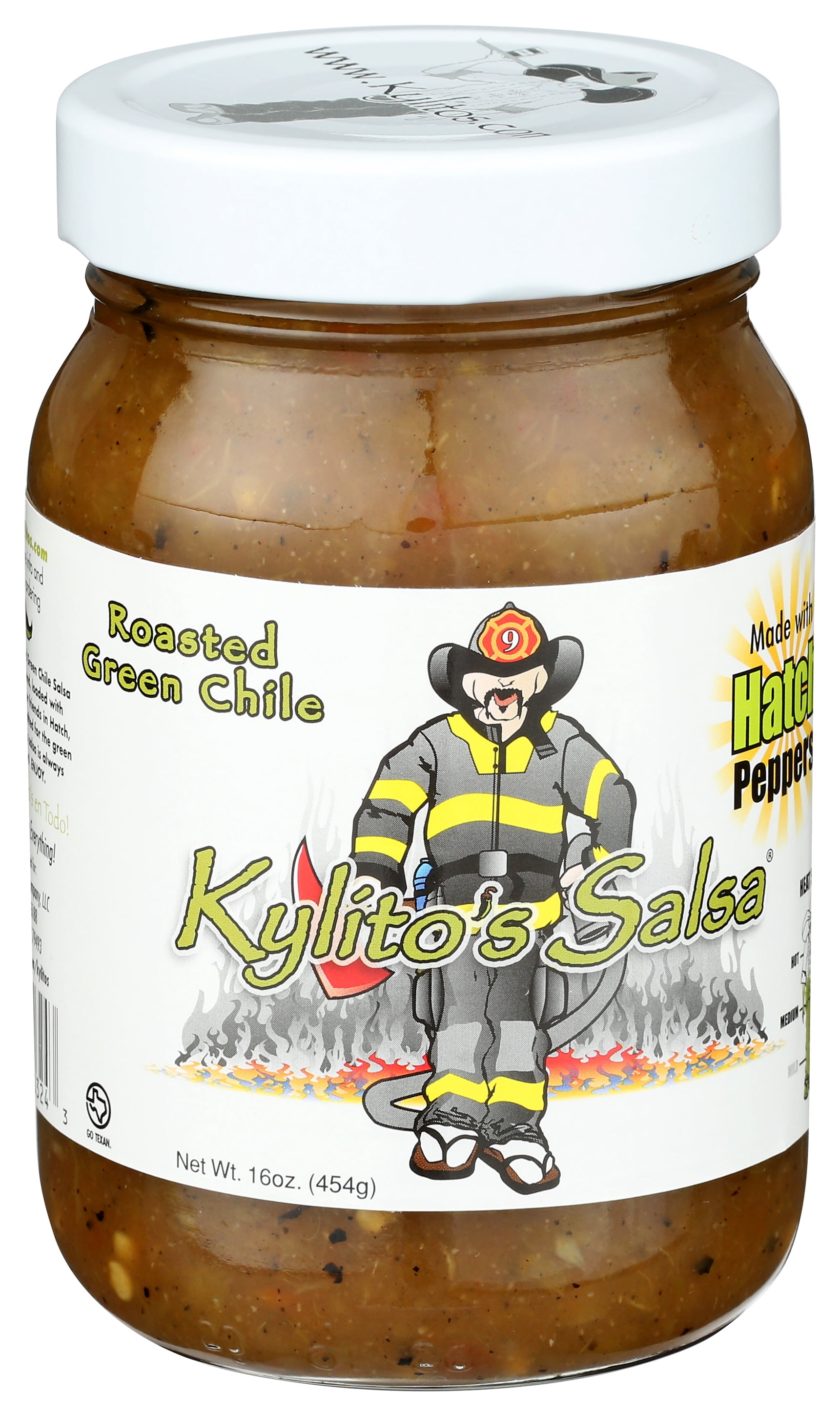 Kylito's Salsa Roasted Green Chile Salsa. 16 ounce. Gluten Free. No