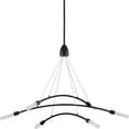 thumbnail image 1 of Kylo LED Collection Six-Light Matte Black and Frosted Acrylic Modern Style Chandelier Light, 1 of 2