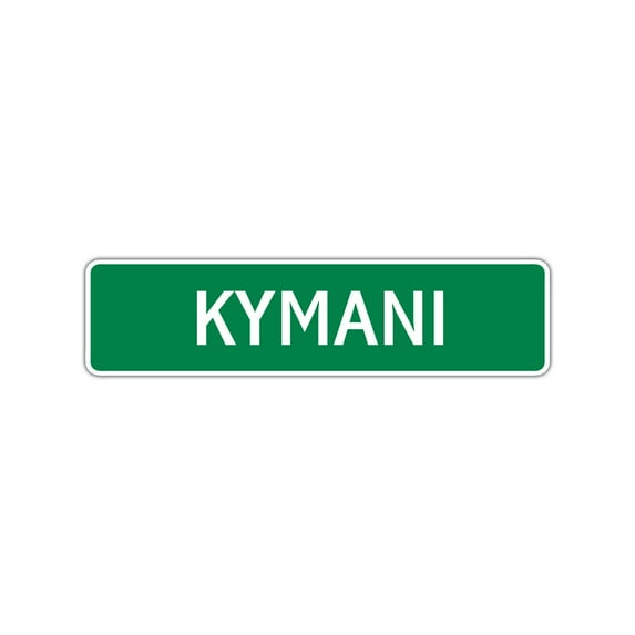 Kymani Boys Children Name Letter Printed Plaque Decoration Label Indoor Outdoor Unique Wall Novelty Aluminum Metal Sign 4"x18"