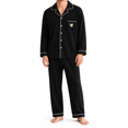 thumbnail image 1 of Kyntgho Men's Two Piece Pajama Set, Long Sleeve Button Front Pajama Shirt with Piping and Straight Pants, 1 of 5