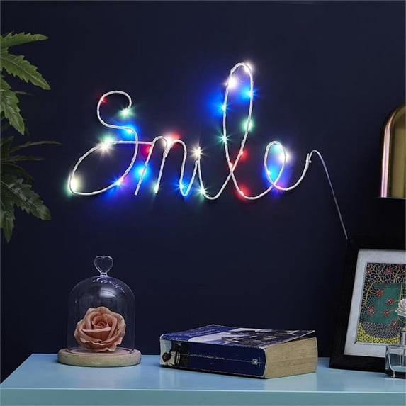 Kynzlee Smile Multicolor LED Sign Battery-Powered