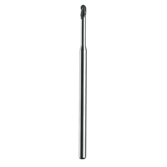 Kyocera 035" Carbide Ball Nose End Mill 3 Flute TA Coating 30 Deg Helix