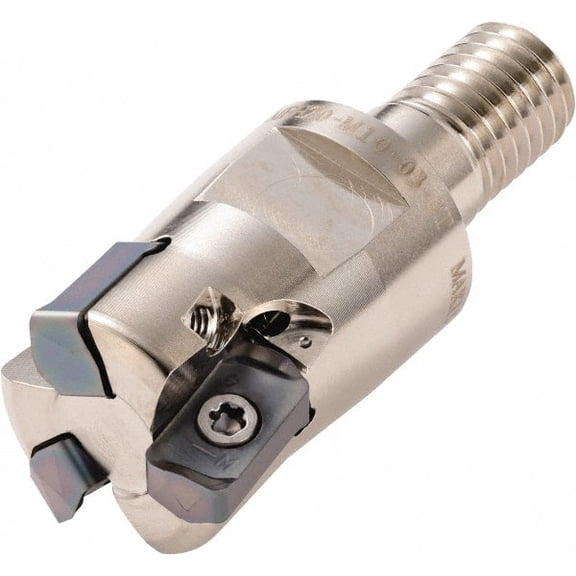 Kyocera 8843927 1-1/4" Diam Indexable High-Feed End Mill, 0.1mm Max Depth, M16