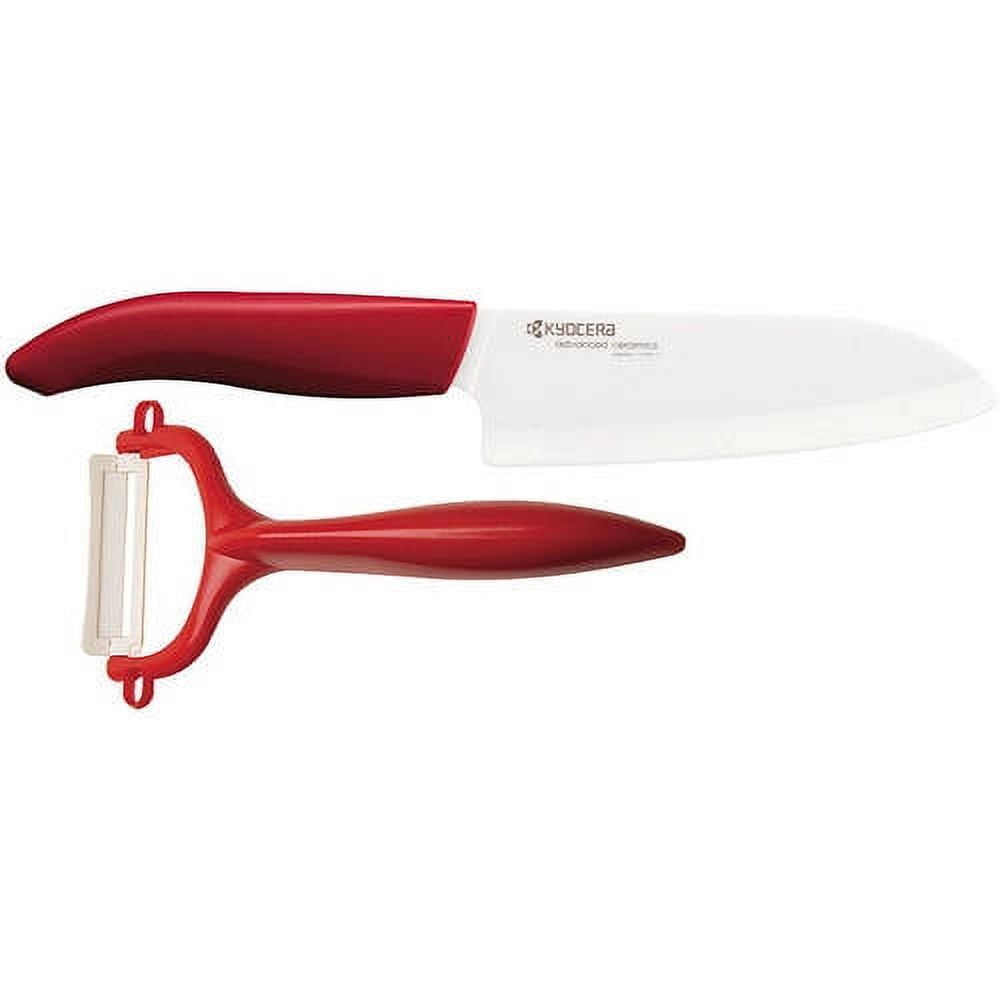 KYOCERA > The multi-purpose starter set ultra-sharp ceramic santoku knife  and peeler