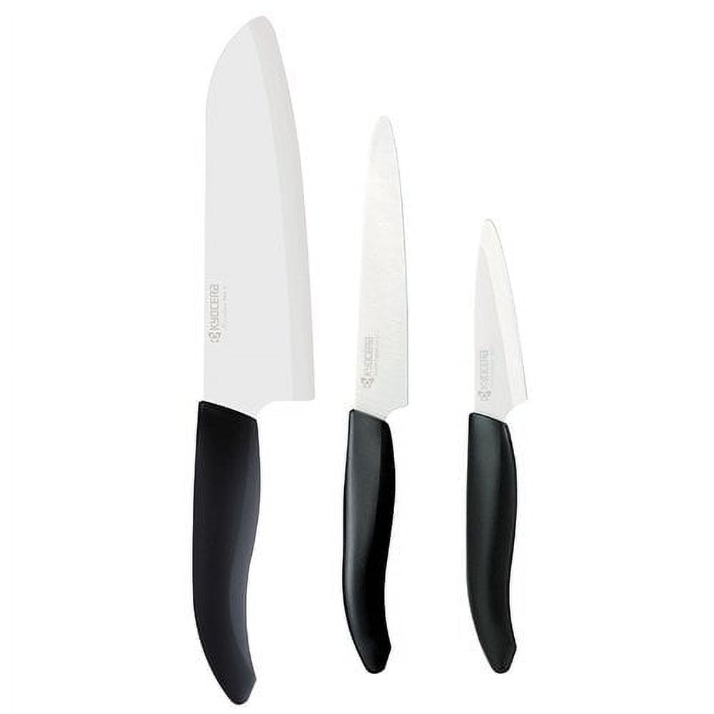 Kyocera Revolution Ceramic Knife Set: 3 Piece, Black – Zest Billings