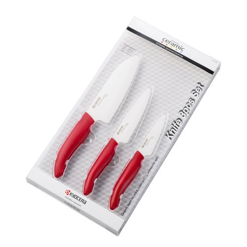 Kyocera Advanced Ceramic Revolution 3 Piece Knife Set with 5.5" Santoku