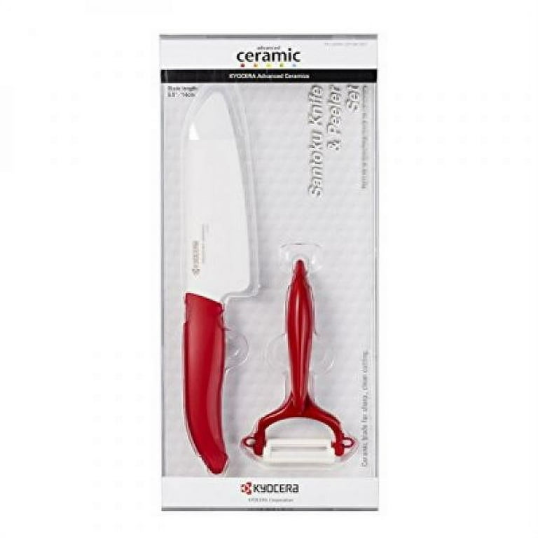 Kyocera Knife & Peeler Set, Santoku, 5-1/2 Inch Blade