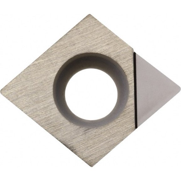 Kyocera CCMT21.51 Grade KPD001 Polycrystalline Diamond (PCD) Turning Insert Uncoated, 80 Diamond, 1/4" Inscr Circle, 3/32" Thick, 1/64" Corner Radius