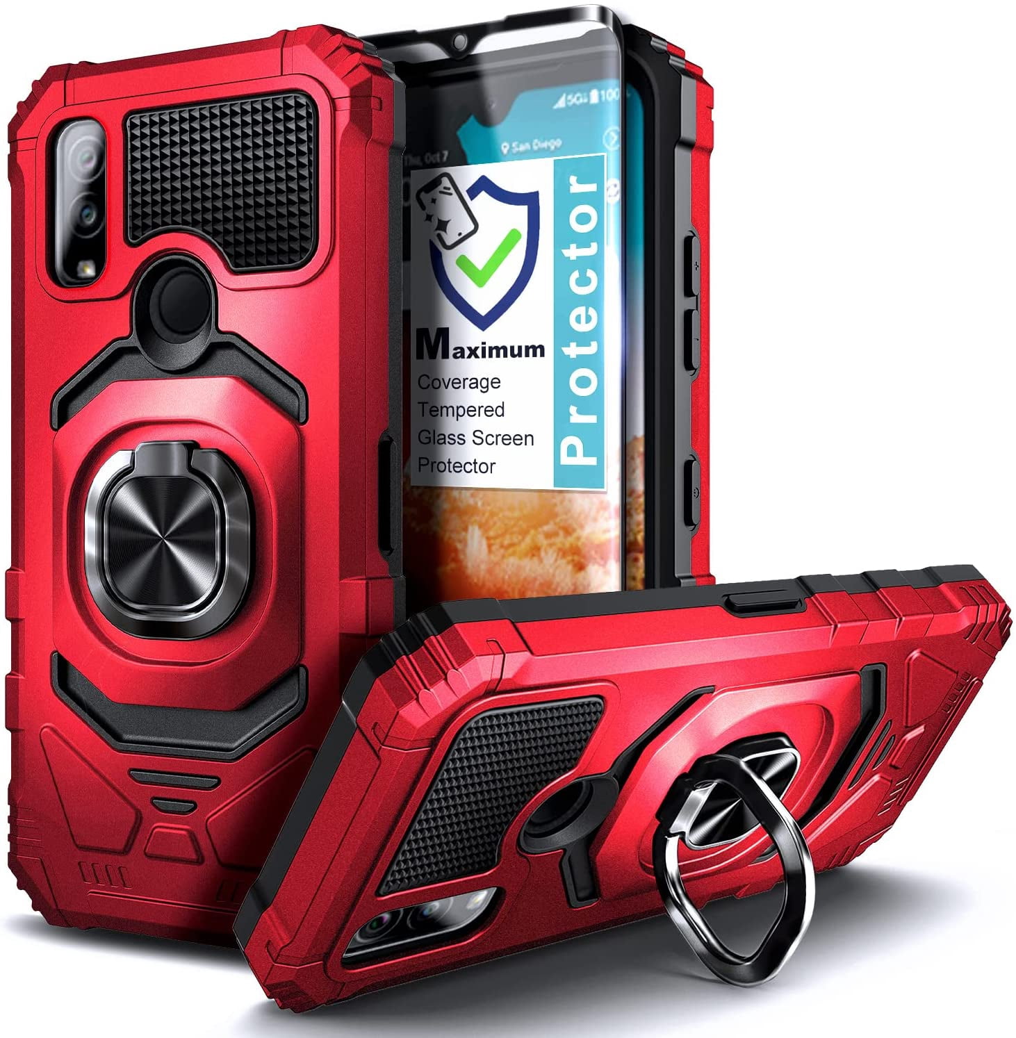 Custodia Antiurto Rome Tech Per Kyocera DuraSport 5G Con Clip Da Cintura