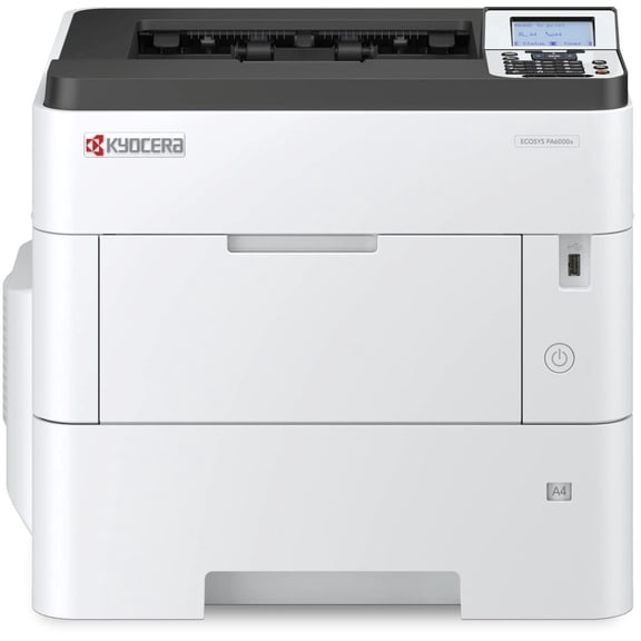 Kyocera ECOSYS PA6000x A4 Monochrome Laser Duplex Wireless Printer - 60ppm, Duplex, Network, 1200 DPI, 500-Sheet Tray