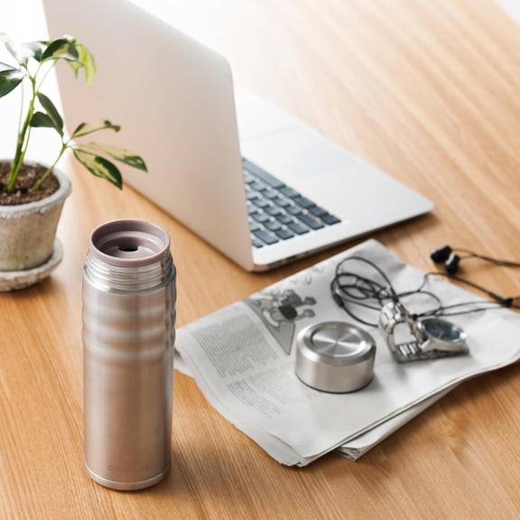 Kyocera Travel Mug with Twist Top, 17oz, White - Vacuum Insulated Stainless Steel Cup for Hot and Cold Drinks