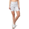 thumbnail image 1 of Kyodan Women's High Rise Moisture Wicking Soft Brushed Surface Printed Active Biker Shorts-Gray / S, 1 of 10