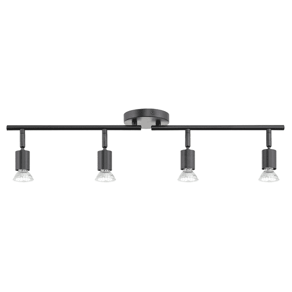 Kyoeon 4-light adjustable track light featuring GU10 sockets (bulbs not included); suitable for use in studies, living rooms, or above desks.