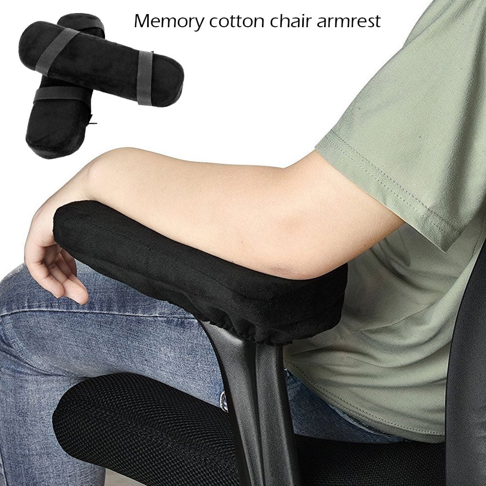 Kyoffiie 1 Pair Chair Armrest Pad Soft Comfortable Nonslip Chair Arm