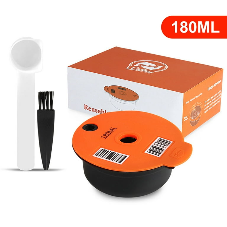 Kyoffiie 180ml Reusable Coffee Capsule for Bosch s Tassimo Machines with Detachable Filter Net Coffee Capsule Pod Anti slip Coffee Pods with Readable Barcode Coffee Filter Capsule for Home Office Walm...