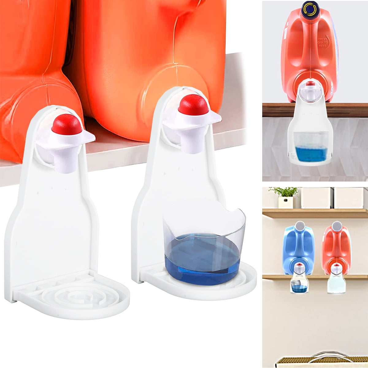 1 laundry detergent cup holder, laundry fabric softener drop trap