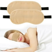 Kyoffiie 2PCS Castor Essential Oil Pack for Eye Washable Essential Oil Wrap Mess-Free Oil Pack Wrap with Adjustable Elastic Strap Soft Comfortable Eye Oil Pack Leak-Proof Oil Pack for Eye