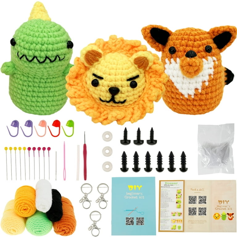 DIY Crochet Kit With Step-By-Step Video Tutorials For Beginners
