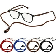 Kyoffiie 4PCS Eyeglasses Holder Straps Eye Glasses String Holder Strap Anti-slip Universal Eyeglass Chain Lanyard for Men and Women