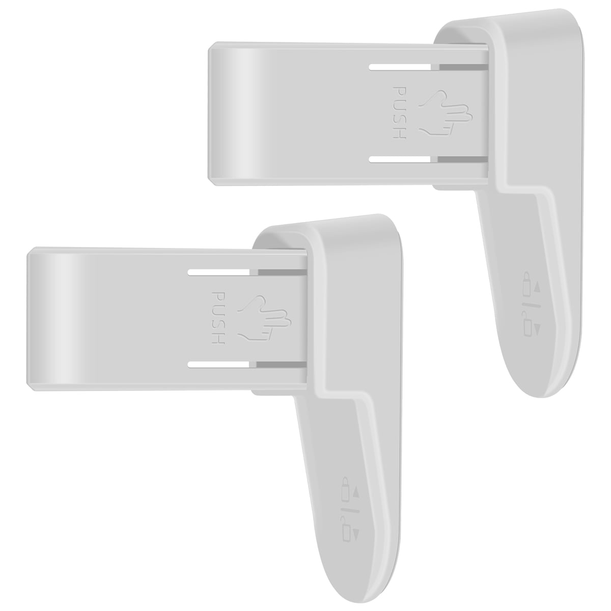 Kyoffiie Child Proof Door Lever Lock 2Pack Adhesive Door Handle Locks