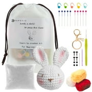 Kyoffiie DIY Crochet Kit Cute Rabbit Chick Crochet Kit Professional Crochet Starter Kit for Adults and Kids Animal Crochet Starter Accessories Set for Beginner DIY Craft Art